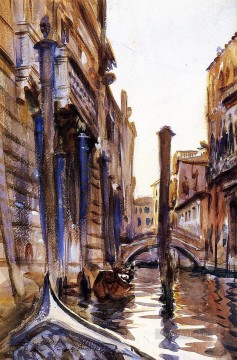 Venecia clásica Painting - Canal lateral en John Singer Sargent Venecia